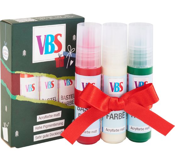 Free article: VBS Craft paint set "Xmas Color Box", 3 x 20 ml