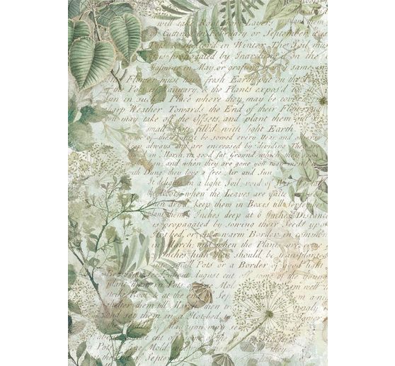 Motif straw silk backgrounds "Herbarium Silvae", set of 8