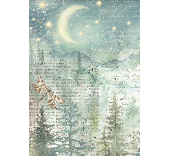 Motiv-Strohseiden Sortiment "Herbarium Silvae", 8er Set