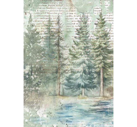 Motiv-Strohseiden Sortiment "Herbarium Silvae", 8er Set