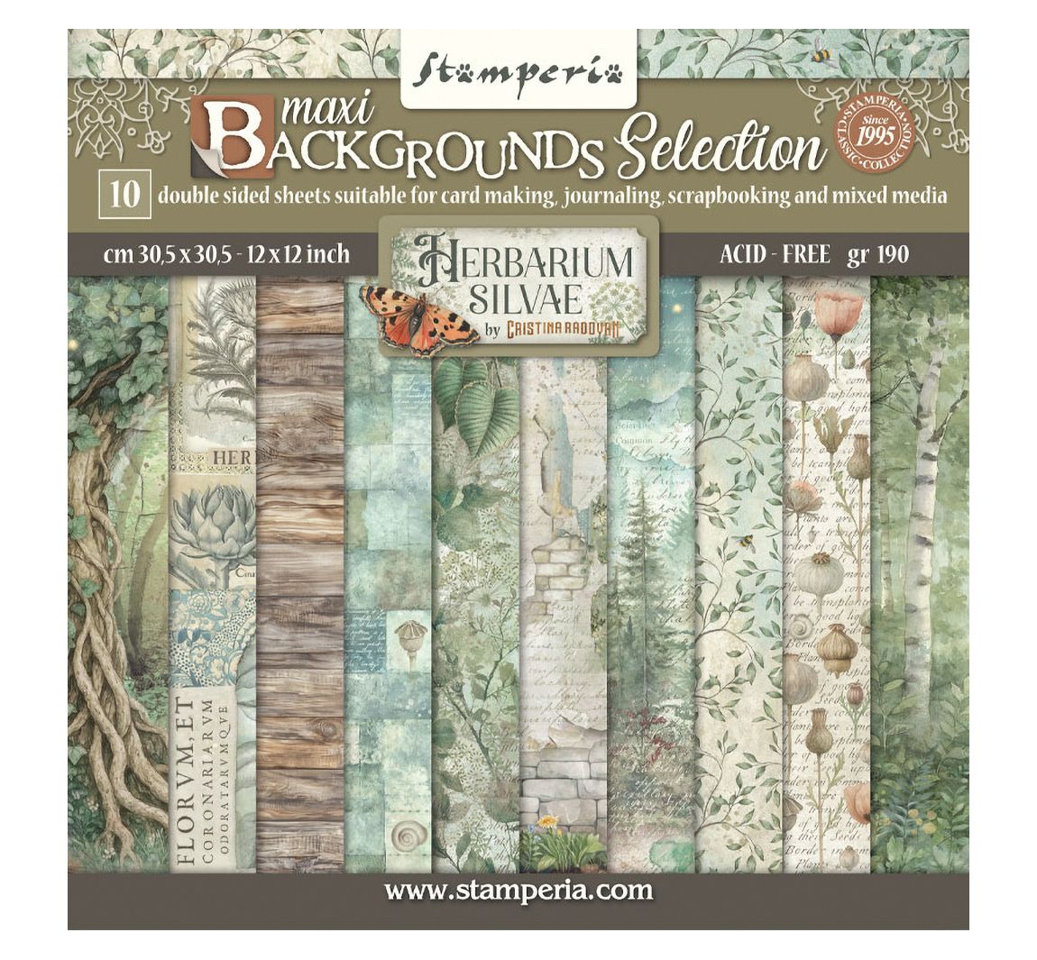 Scrapbook-Block "Herbarium Silvae Backgrounds"