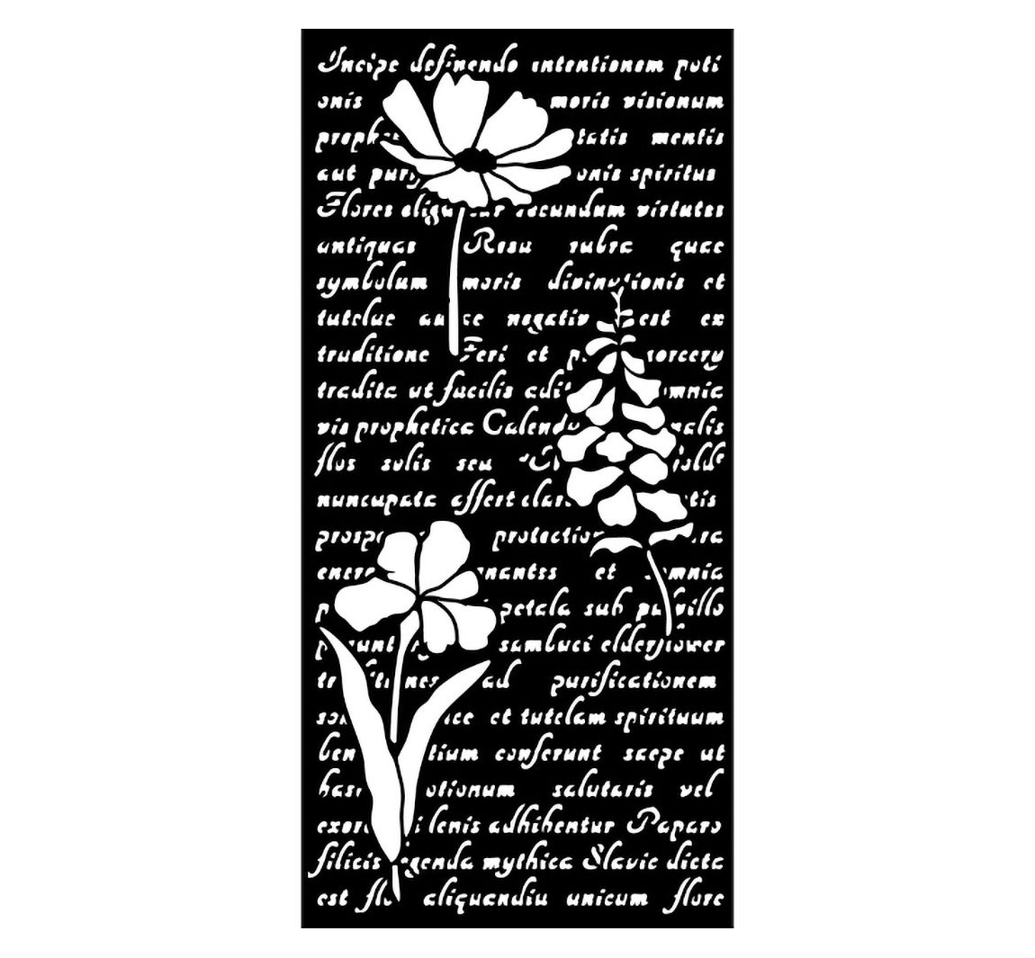 Schablone "Herbarium Silvae - Letter With Flowers"