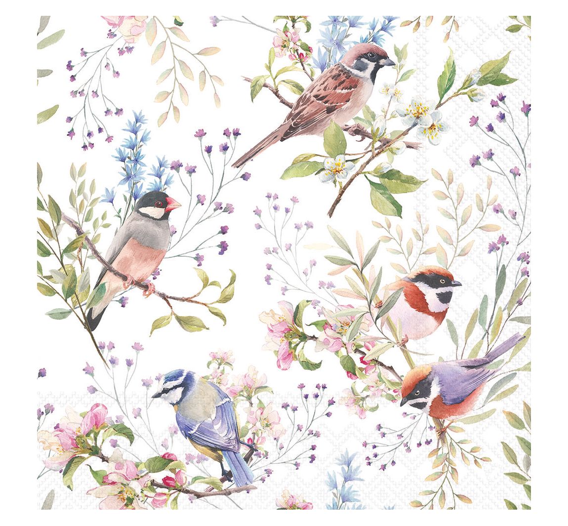 Serviette "Busy Birds"