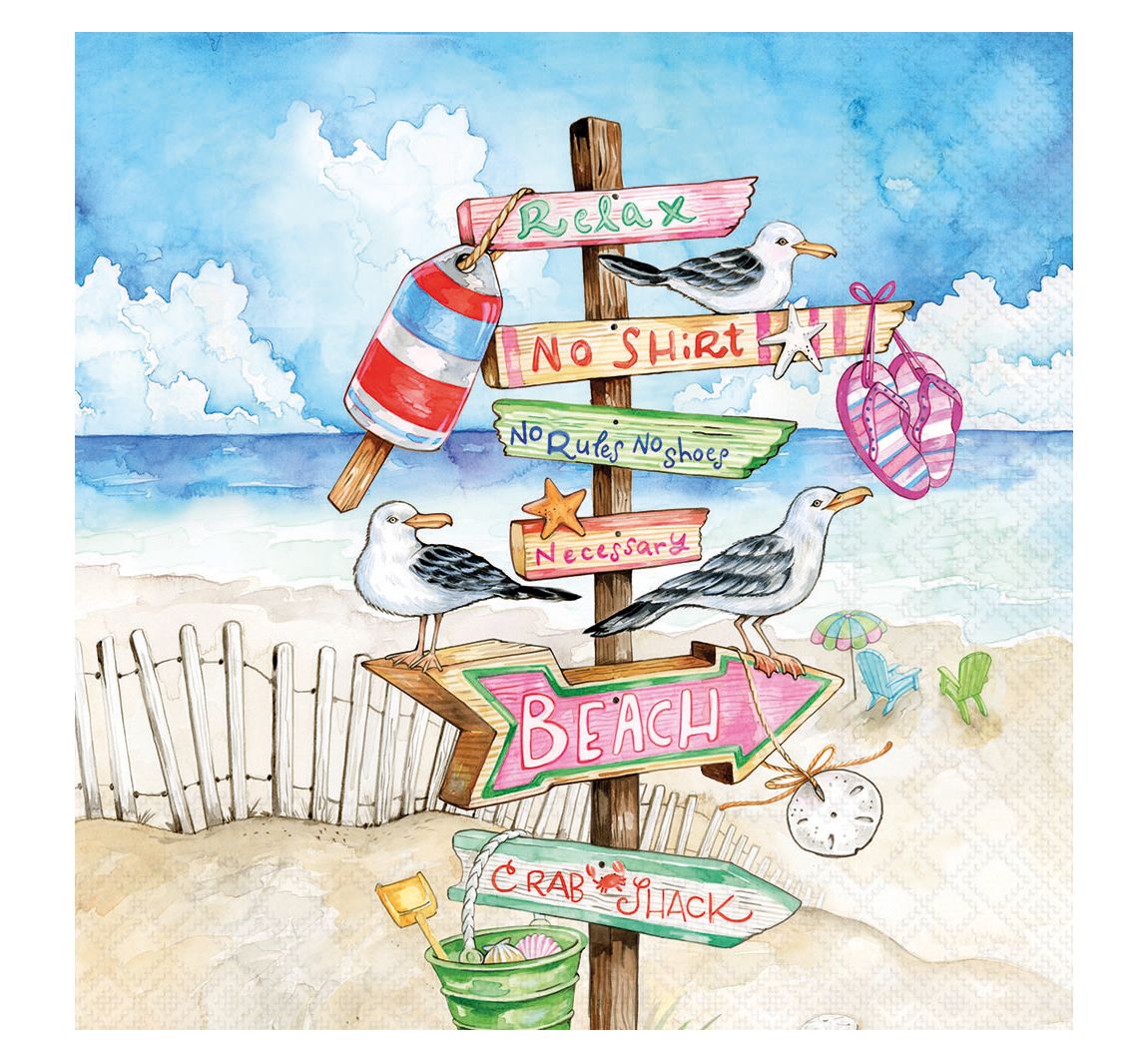 Serviette "Seaside Signs"