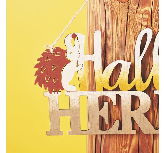 VBS Wooden sign "Hallo Herbst"