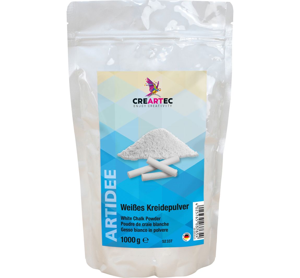 Weißes Kreidepulver