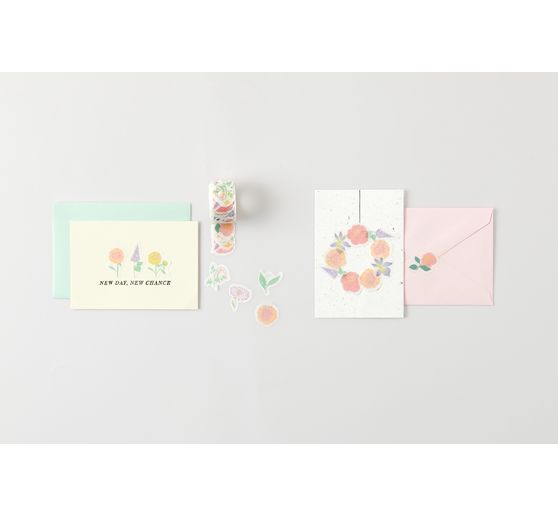 Washi Sticker "Blumen Pastell"