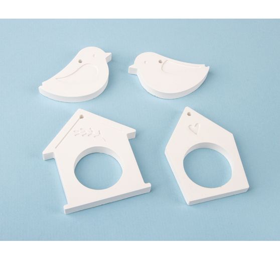 Silicone casting mould set decoration pendant "Spring, 4 motifs"