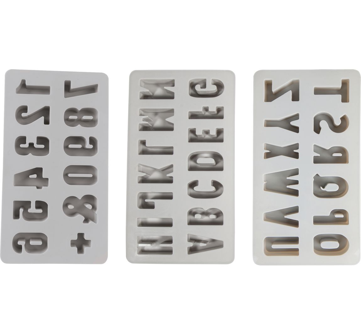 Silikon Gießform-Set "ABC & 0-9"