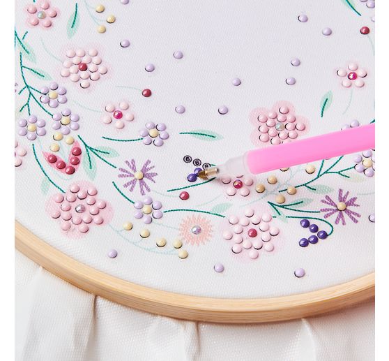 Diamond Painting Set "Sparkling wreath of flowers"