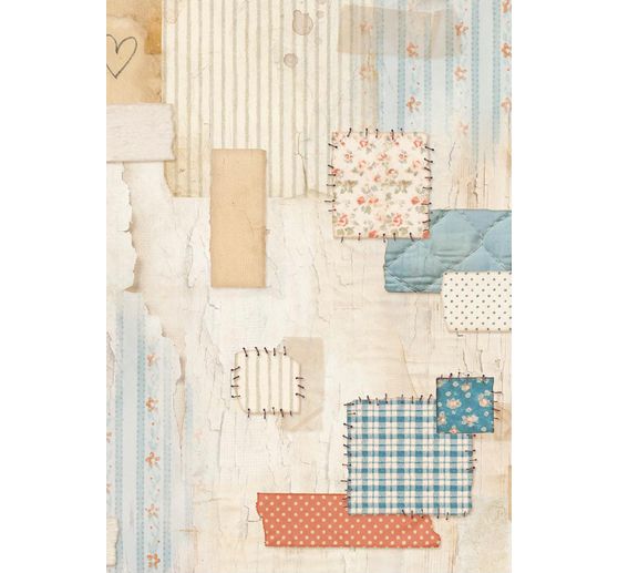 Motiv-Strohseide Backgrounds "Family", 8er-Set