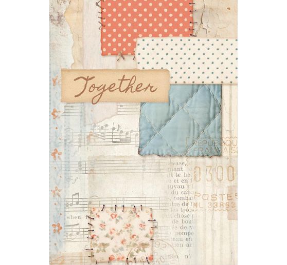 Motiv-Strohseide Backgrounds "Family", 8er-Set