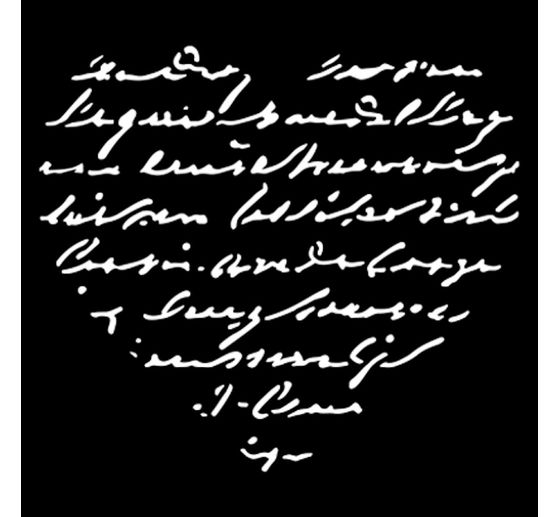 Schablone "Family - Heart with writing"