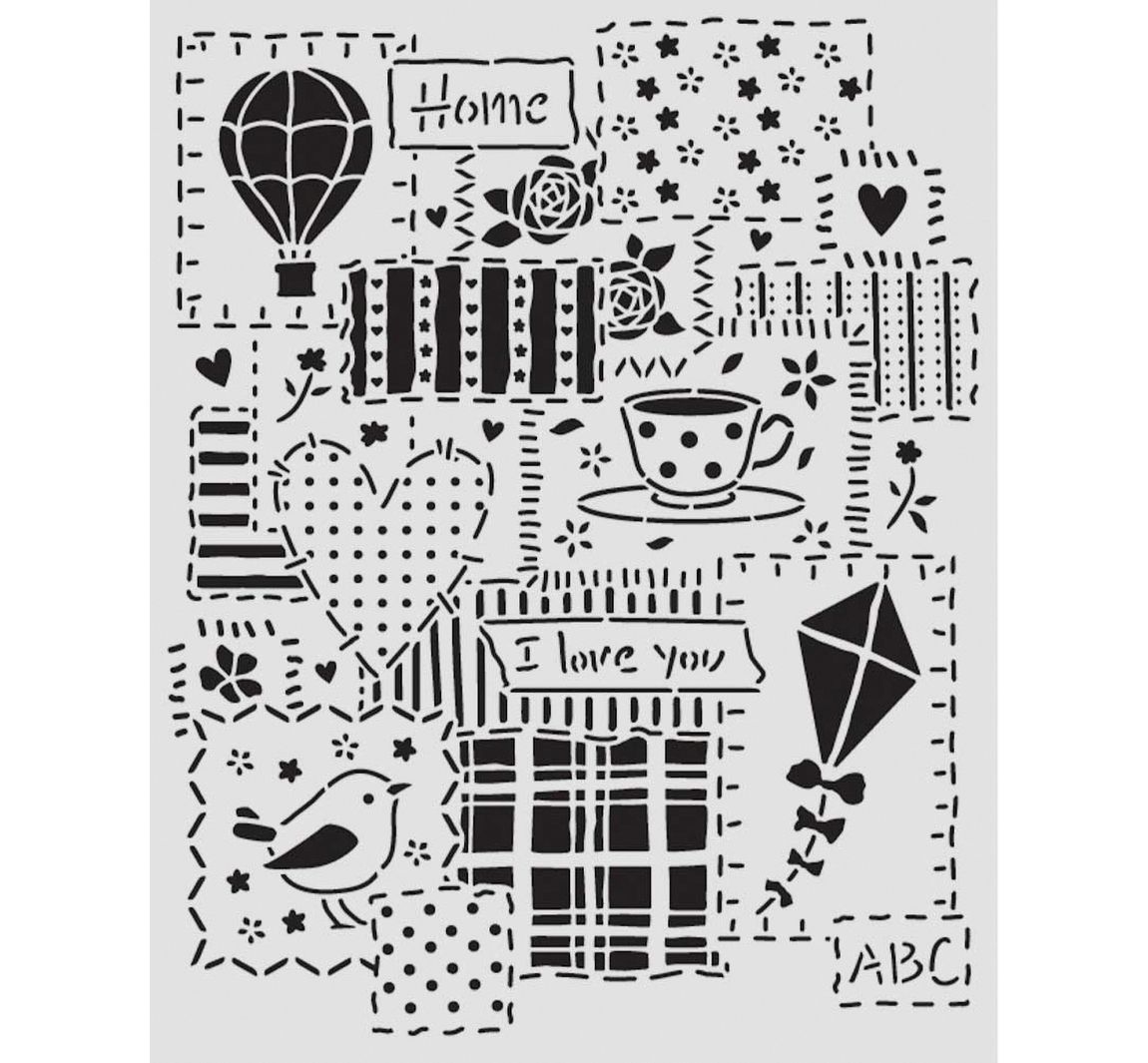 Schablone "Family - Patchwork"