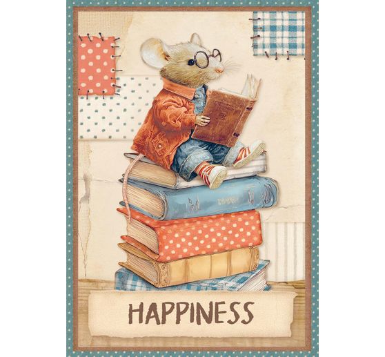 Motiv-Strohseiden Sortiment "Family", 8er-Set