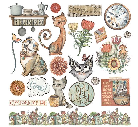 Rub On Sortiment "Furry Friends"