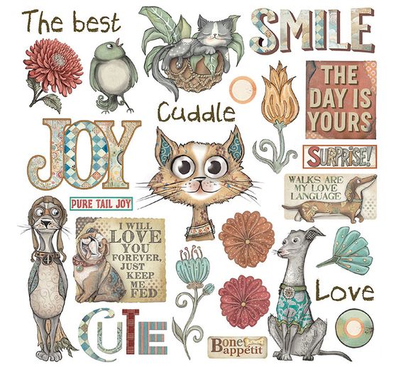 Rub On Sortiment "Furry Friends"