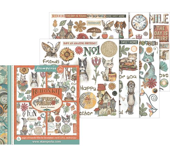 Rub On Sortiment "Furry Friends"