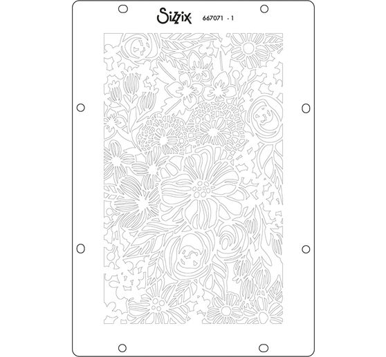 Sizzix Stencil Set "Botanicals", 4 St&uuml;ck