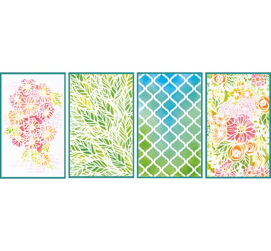 Sizzix Stencil Set "Botanicals", 4 St&uuml;ck