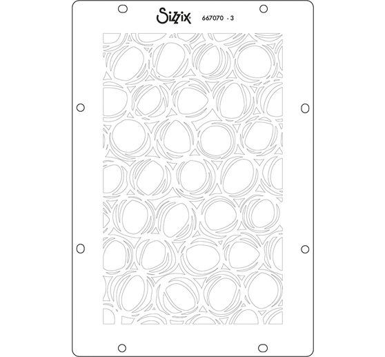 Sizzix Stencil Set "Backgrounds", 4 St&uuml;ck