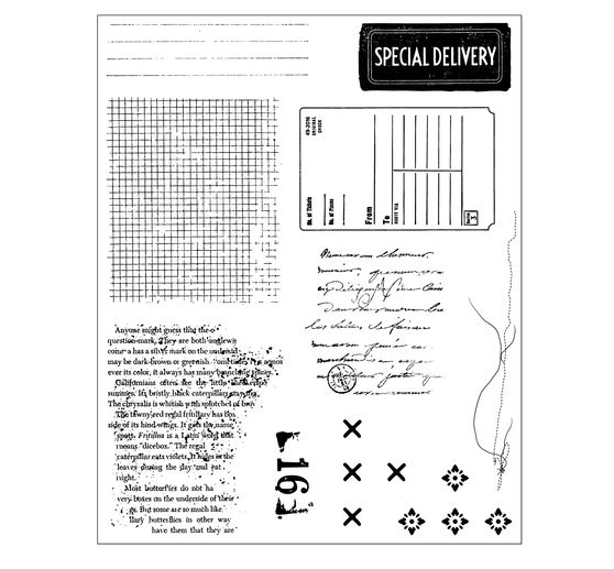 Sizzix Framelits Stanzschablone und Clear Stamps "Creative Combos by 49 & Market