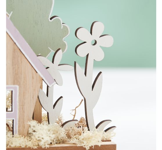 VBS Holz-Steckmotiv Haus "Fr&uuml;hlingserwachen"