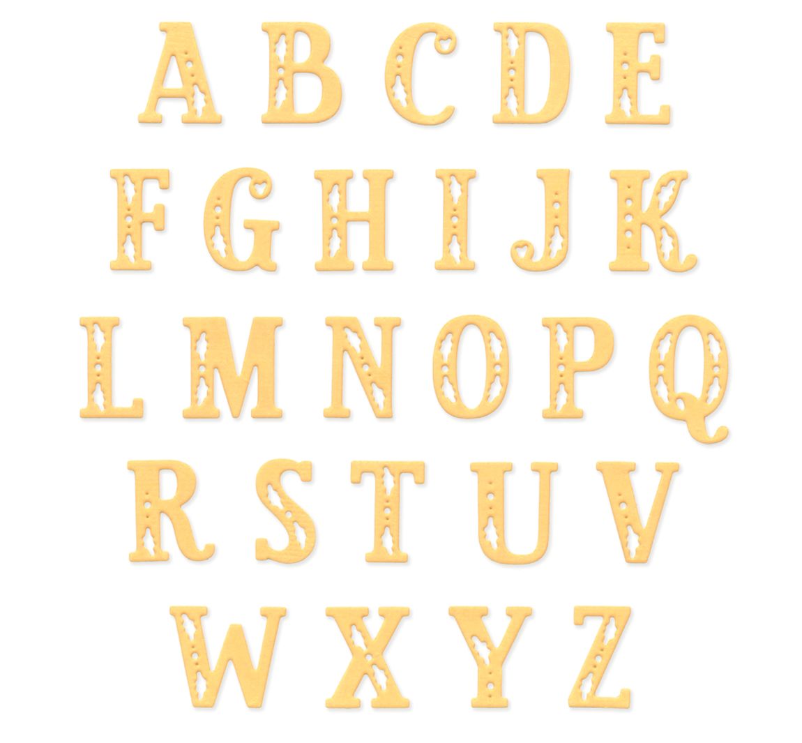 Sizzix Thinlits Stanzschablone "Folk Alphabet"