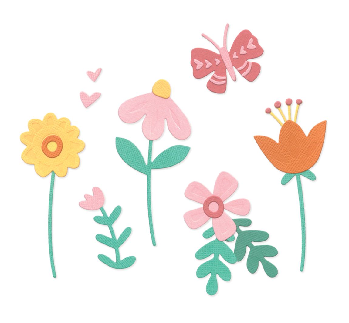 Sizzix Thinlits Stanzschablone "Friendly Florals"