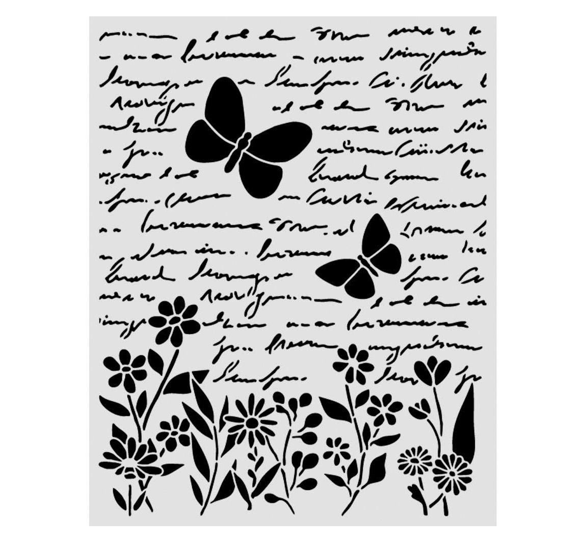 Schablone "Daisy Art - Letter and Butterfly"