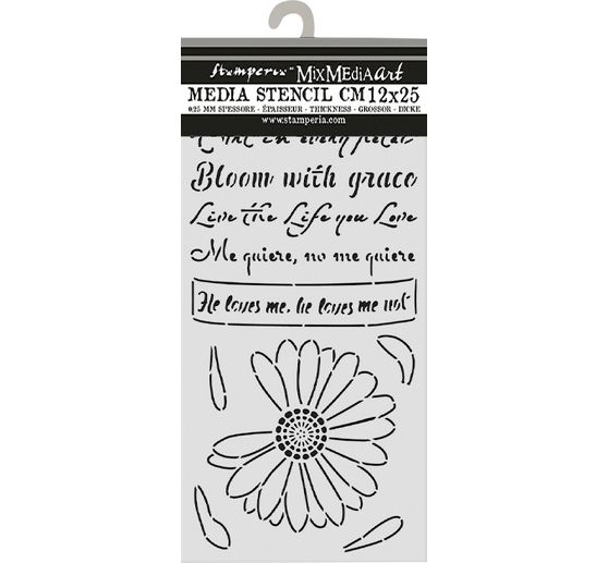 Schablone "Daisy Art - He loves me"