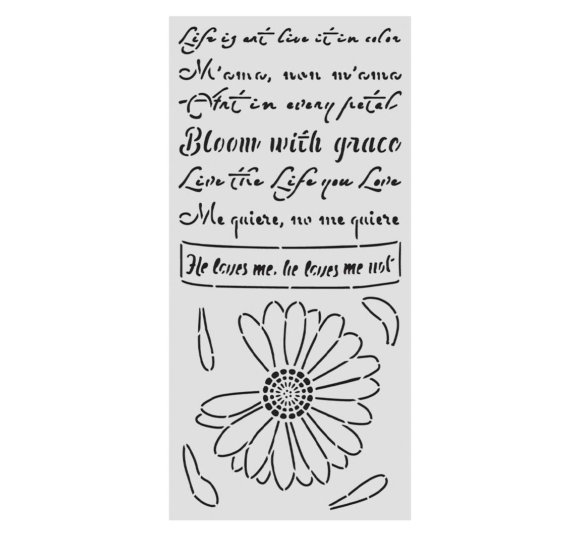 Schablone "Daisy Art - He loves me"