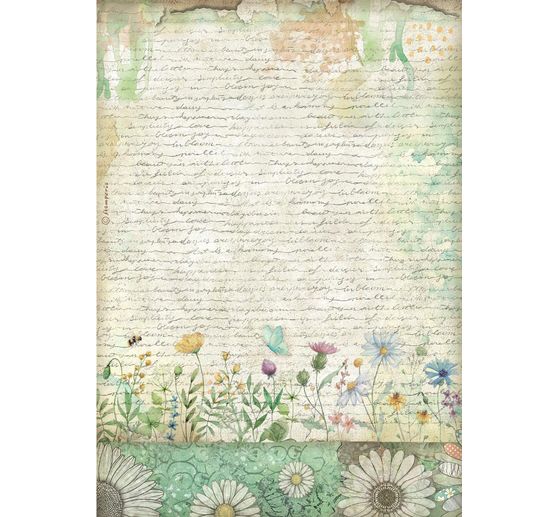 Motiv-Strohseiden Sortiment "Daisy Art", DIN A4, 6er-Set