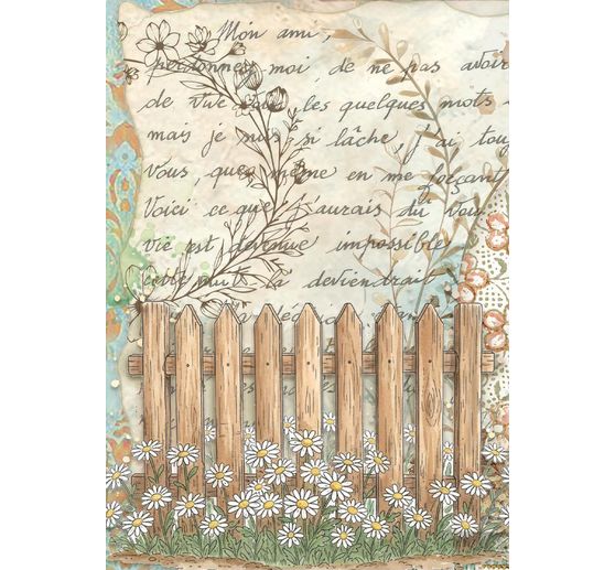 Motiv-Strohseiden Sortiment "Daisy Art", 8er-Set