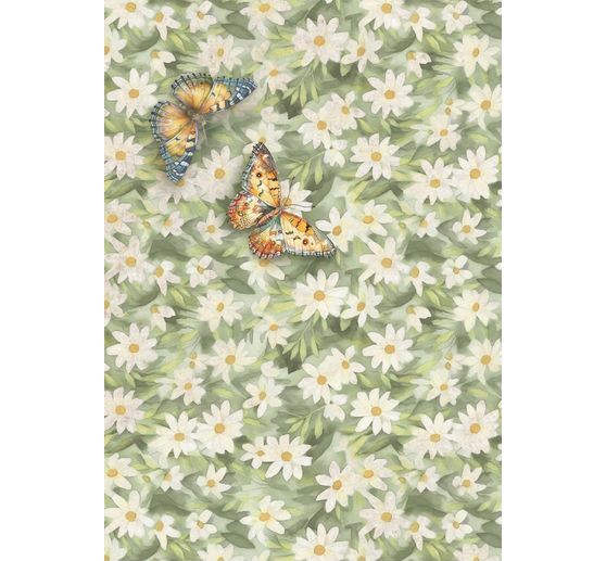 Motiv-Strohseiden Sortiment "Daisy Art", 8er-Set