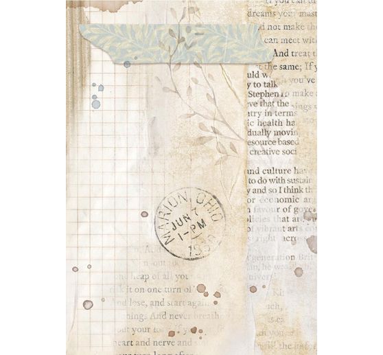 Motiv-Strohseide Backgrounds "Secret Diary", 8er-Set