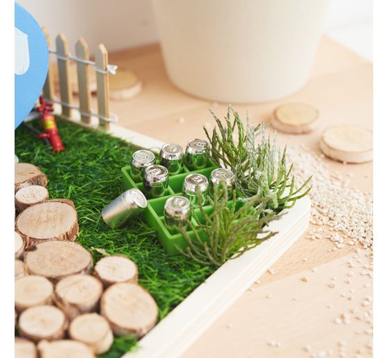 VBS Holz-Tabletts flach, 4er-Set