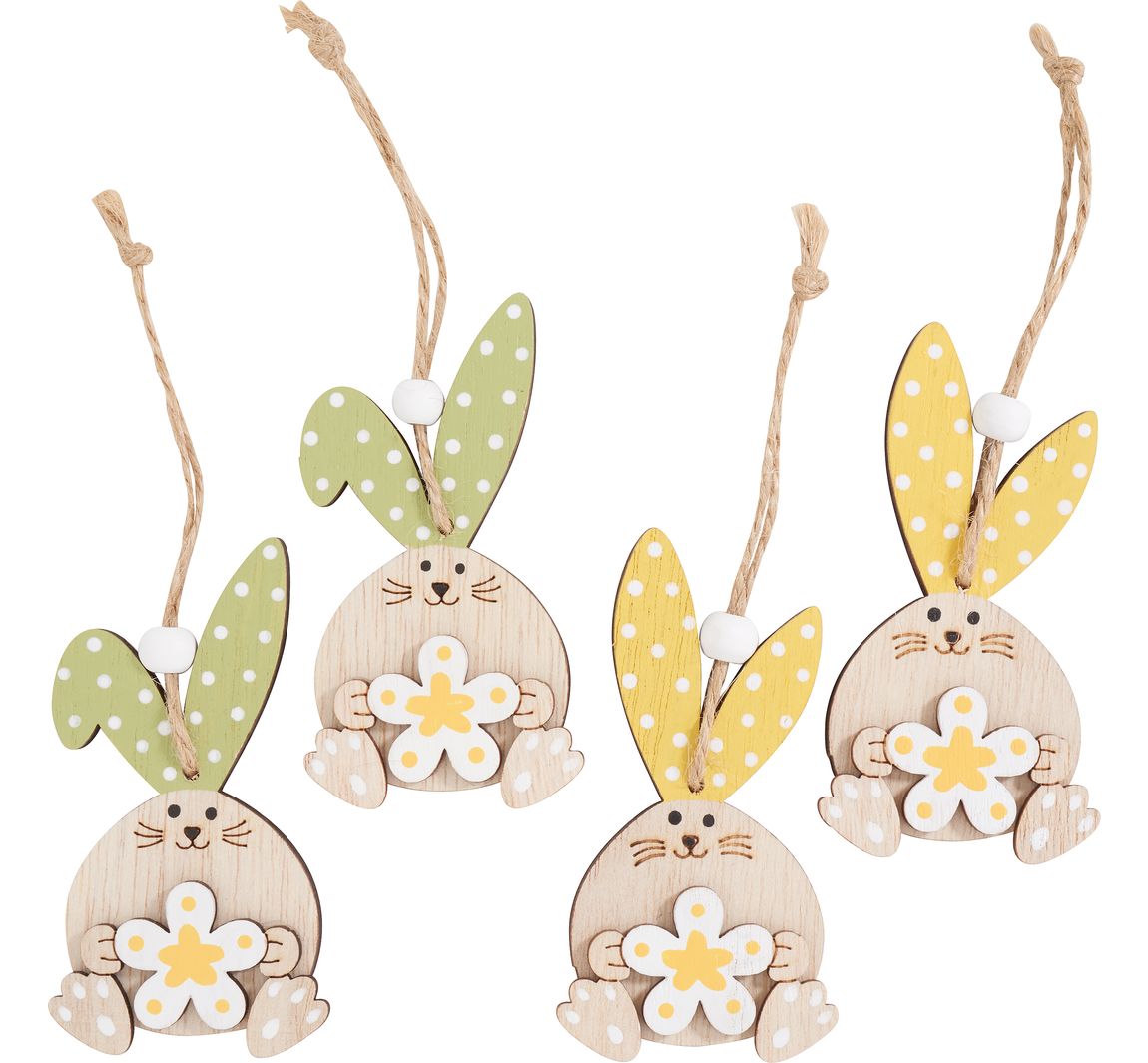 VBS Anhänger Hase "Momo", 4er-Set