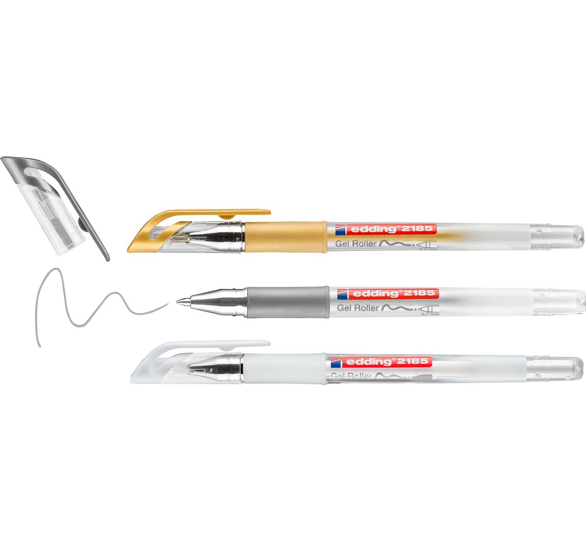 edding 2185 Gelroller metallic, 3er-Set