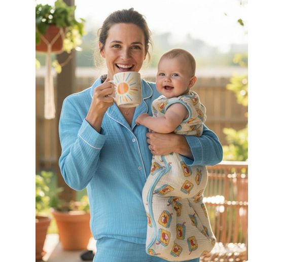 Musselin-Baumwollstoff "Uni"