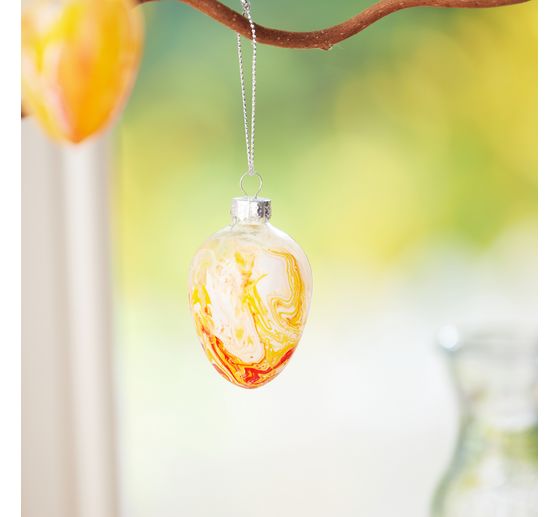 VBS Glass eggs, 6 pieces