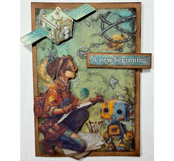 Motiv-Strohseide Backgrounds "A New Beginning", 8er-Set