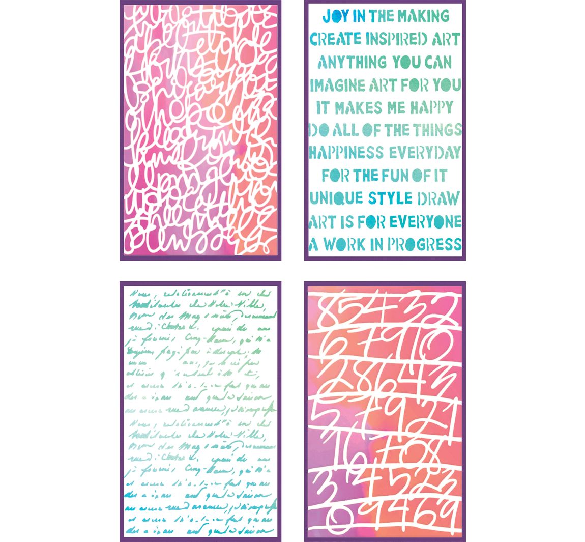 Sizzix Stencil Set "Words and Numbers"
