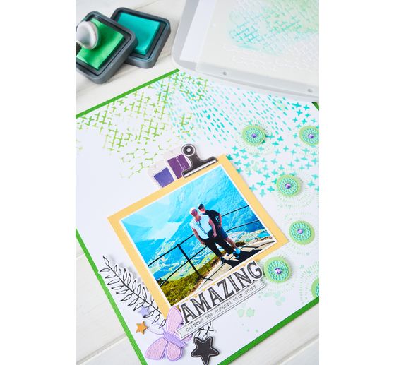 Sizzix Stencil Set "Stitched Florals"