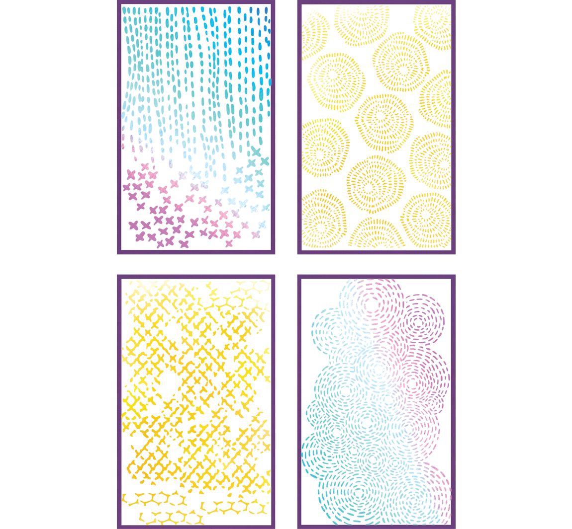 Sizzix Stencil Set "Stitched Florals"