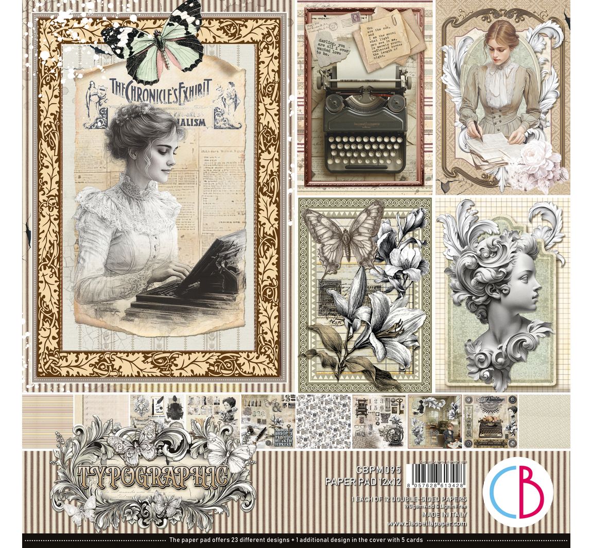 Scrapbook-Papier "Typographic"