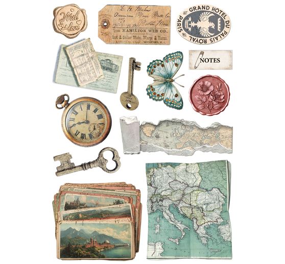 Motif straw silk assortment "Eastern Journey", set of 8