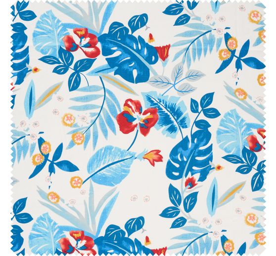 Cotton poplin fabric "Tropical Blue"