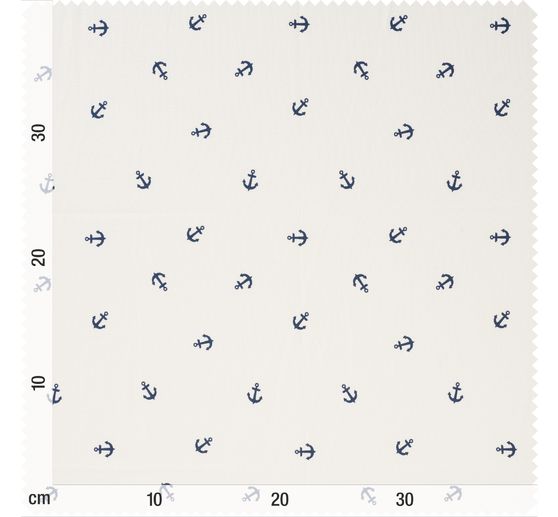 Baumwoll-Stoff Popeline "Anker"