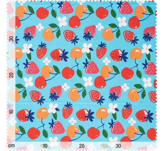 Cotton fabric "Strawberries and Cherries"